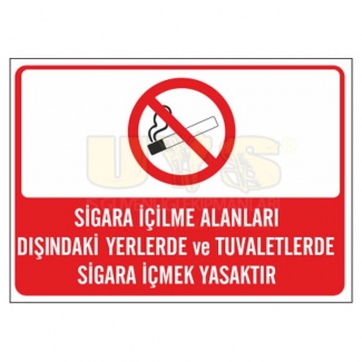 Sigara İçilme Alanları Levhası