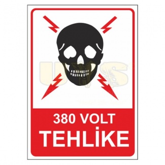 380 Volt Tehlike Levhası