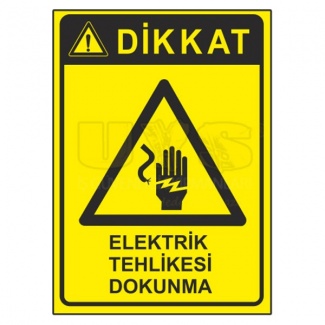 Elektrik Tehlikesi Dokunma Levhası