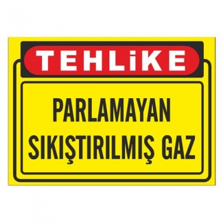 Tehlike Parlamayan Sıkıştırılmış Gaz Levhası