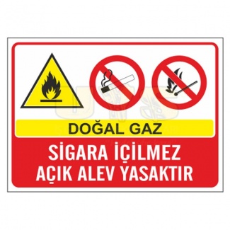 Doğal Gaz Sigara İçilmez Levhası