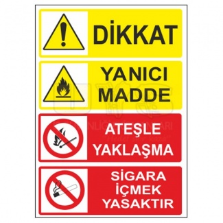 Dikkat Yanıcı Madde Levhası