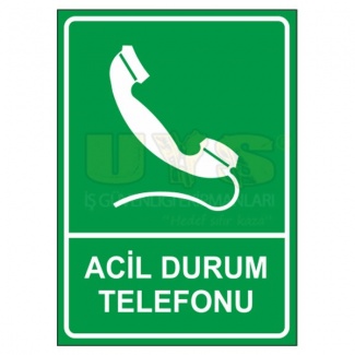 Acil Durum Telefonu Levhası