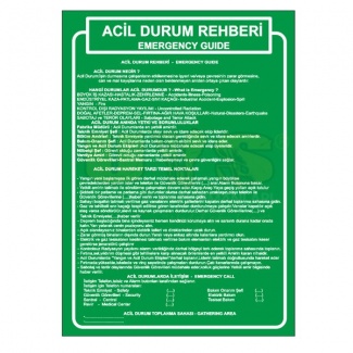 Acil Durum Rehberi Levhası