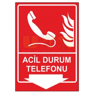 Acil Durum Telefonu Levhası