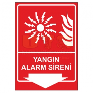 Yangın Alarm Sireni Levhası