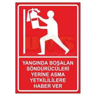 Yangın Uyarı Levhası