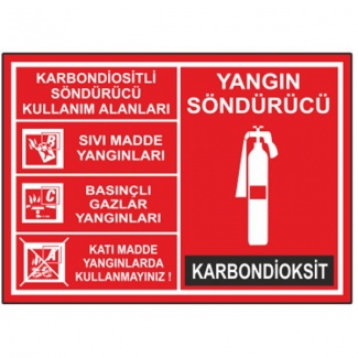 Yangın Söndürücü Karbondioksit Levhası