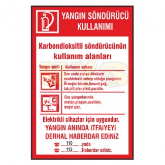 Yangın Söndürücü Kullanımı Levhası