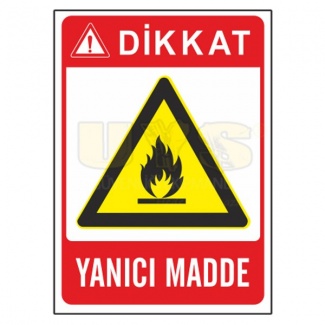 Dikkat Yanıcı Madde Levhası