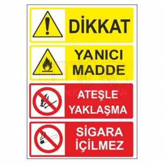 Dikkat Yanıcı Madde Levhası