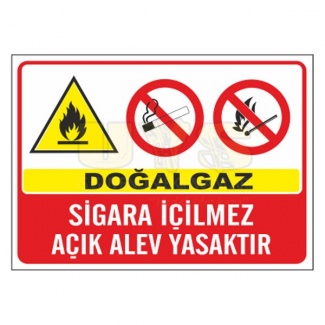 Doğalgaz Sigara İçilmez Levhası