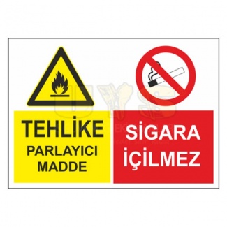 Tehlike Parlayıcı Madde Sigara İçilmez Levhası