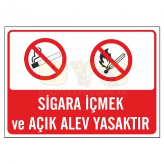 Sigara içmek yasaktır levhası