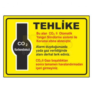 Tehlike CO 2 Karbondioksit Levhası