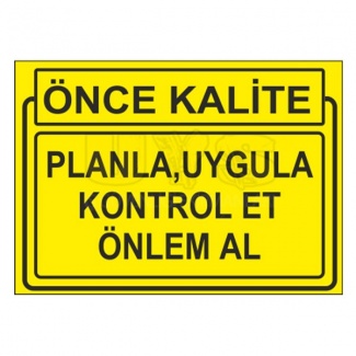 Planla Uygula Kontrol Et Levhası