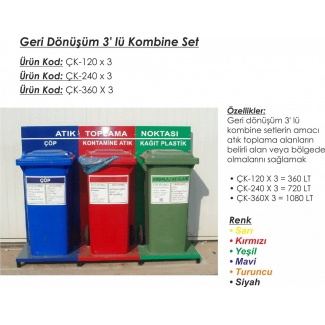 GERİ DÖNÜŞÜM 3LÜ KOMBİNE SET