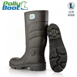 Polly Boot İş Çizmesi Glaxy 202 Siyah Çelik Burunlu