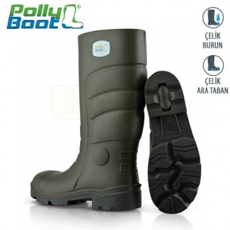 Polly Boot İş Çizmesi Galaxy 503 KHaki Çelik Burun Çelik Ara Taban