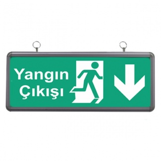 Yangın Çıkışı Aşağı Oklu Yönlendirme Armatürü