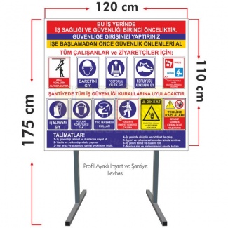 İnşaat Tabelası Ayaklı