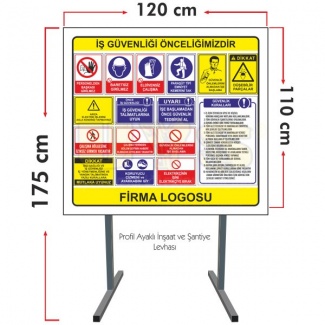 İnşaat Tabelası Ayaklı