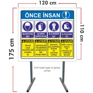 İnşaat Tabelası Ayaklı