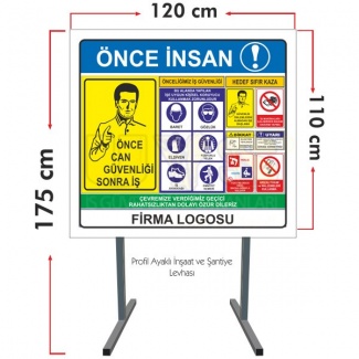 İnşaat Tabelası Ayaklı