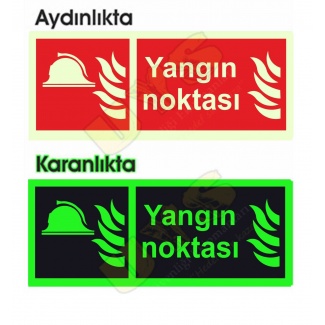 Yangın Noktası Levhası Fotolümenli