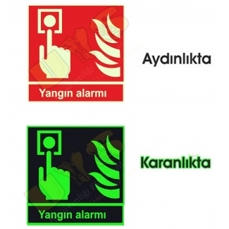 Yangın Alarmı Levhası Fotolümen