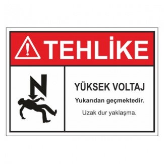 Tehlike Yüksek Voltaj Levhası