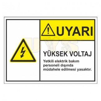 Uyarı Yüksek Voltaj Levhası