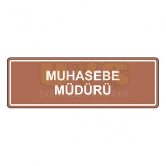 Muhasebe Müdürü Levhası