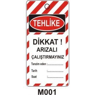 Dikkat Arızalı Çalıştırmayınız Mıknatıslı Levha