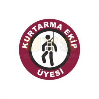 Kurtarma Ekip Üyesi Baret Etiketi