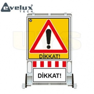 Dikkat - Katlanabilir Yol Uyarı Levhası