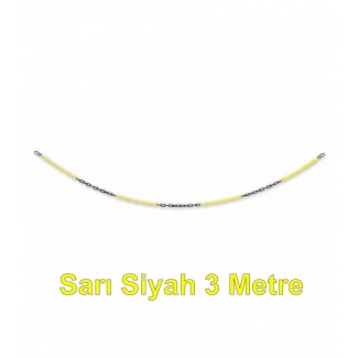 Plastik Zincir Sarı Siyah 3 Metre