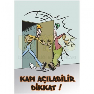 Kapı Açılabilir Dikkat Posteri