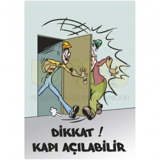 Dikkat Kapı Açılabilir Posteri