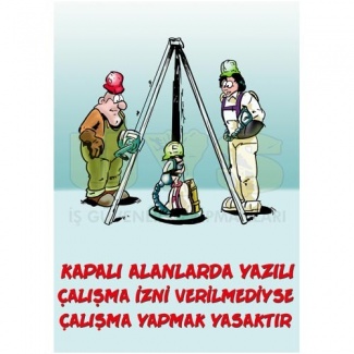 Kapalı Alanlarda Çalışma Posteri