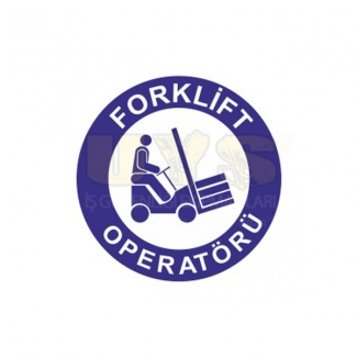 Forklift Operatörü Baret Etiketi