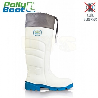 Polly Boot İş Çizmesi Galaxy 101B Beyaz Çelik Burunsuz