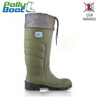 Polly Boot İş Çizmesi Galaxy 401B AHaki Çelik Burunsuz