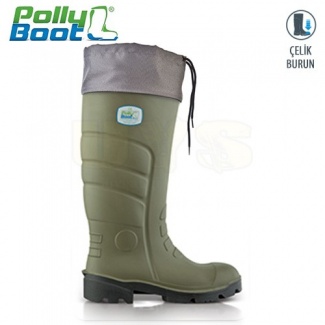 Polly Boot İş Çizmesi Galaxy 402B AHaki Çelik Burunlu