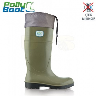 Polly Boot İş Çizmesi Alfa 401B AHaki Çelik Burunsuz