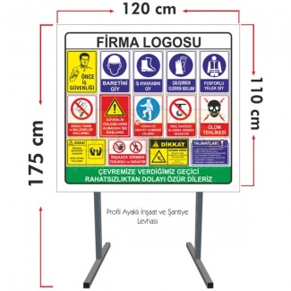 İnşaat Tabelası Ayaklı
