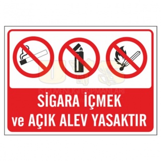 Sigara içmek yasaktır levhası