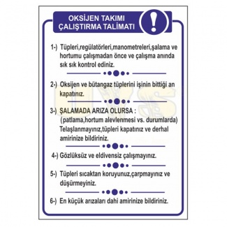 Oksijen Takımı Çalıştırma Talimatı