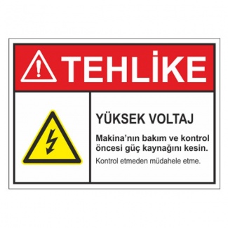 Tehlike Yüksek Voltaj