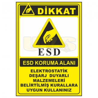 Dikkat Esd Koruma Alanı